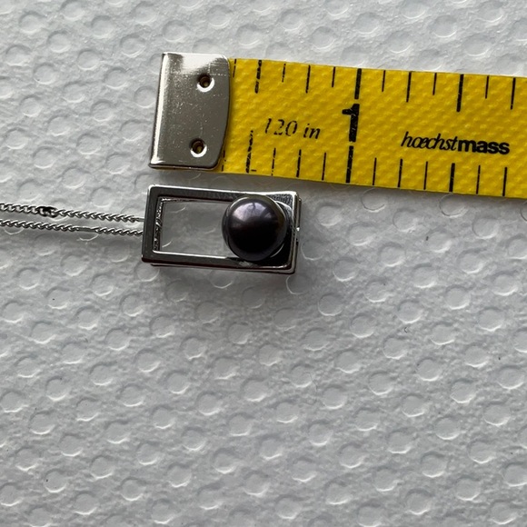 NWOT 7-8mm AA Quality Freshwater Cultured Pearl Pendant in Athena Black - Picture 7 of 11